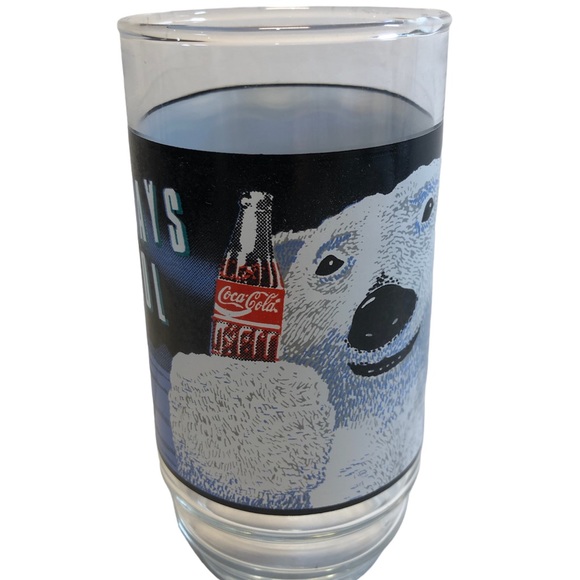 Set of 2 Vintage Always Coca Cola Polar Bear Glasses 90’s Coke - Picture 5 of 8